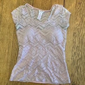 Pink Candie’s lace top, size medium with built in bra padding.